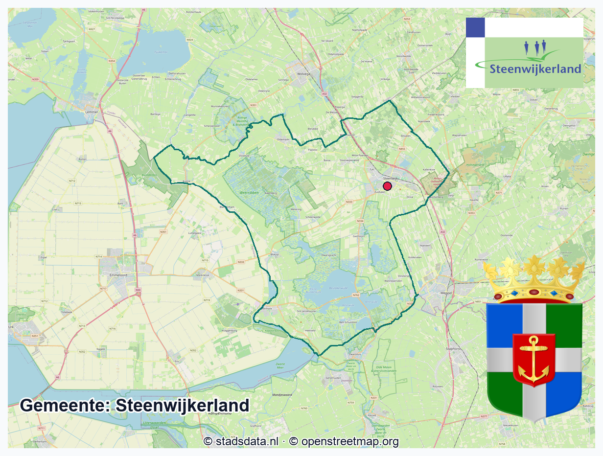 Schematische gemeentegrens Steenwijkerland